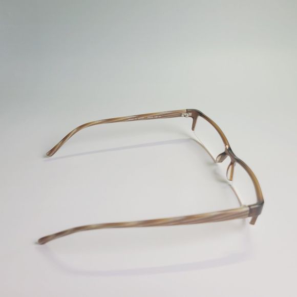 O&X New York OP-34 eyeglasses brown stripe rectangular full frame 51-18 145 C7 - Picture 3 of 11